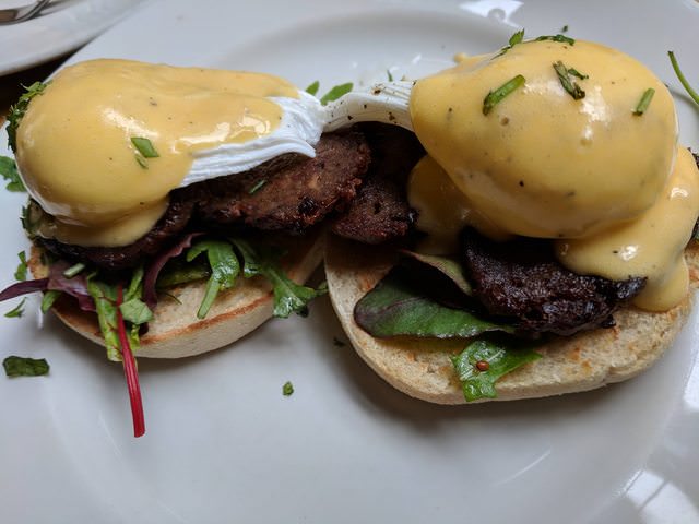 eggs benedict at the Wild Cafe
